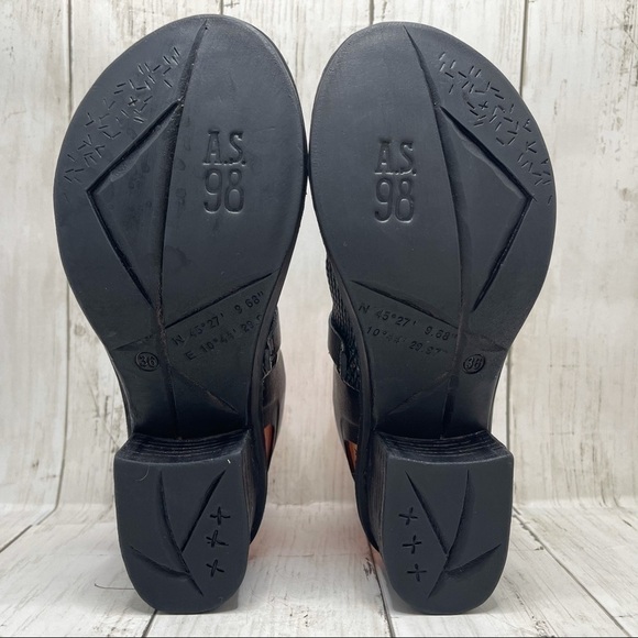 A.s.98 Keldon Sandal In Black Leather Size 6-6.5 - Picture 12 of 15